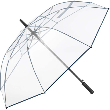 FARE® Pure Transparent Automatic Golf Umbrella with Your Logo, transparent-navy – detail view 7