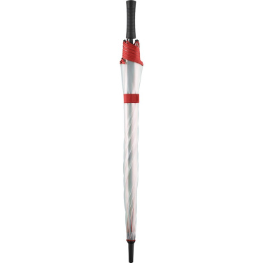 FARE® Pure Transparent Automatic Golf Umbrella with Your Logo, transparent-red – detail view 2