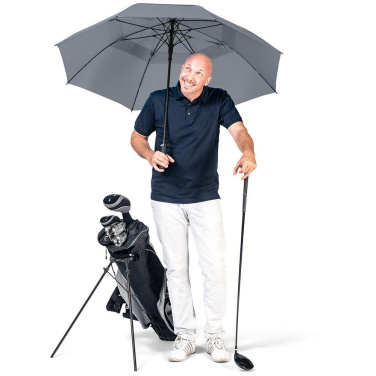 FARE Fibermatic XL Vent Automatic Golf Umbrella with Ventilation with Your Logo, grey – detail view 8