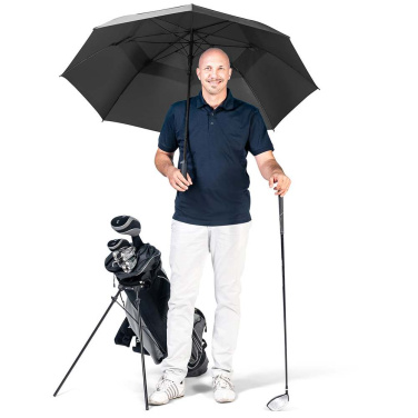 FARE Fibermatic XL Vent Automatic Golf Umbrella with Ventilation with Your Logo, black – detail view 9
