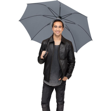 FARE Automatic Golf Umbrella with Crook Handle 122 cm with Your Logo, grey – detail view 6