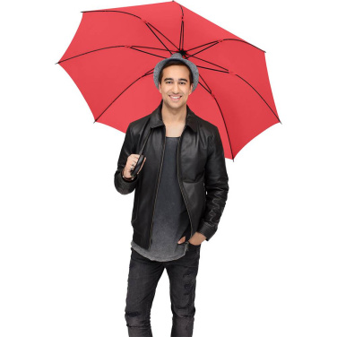 FARE Automatic Golf Umbrella with Crook Handle 122 cm with Your Logo, red – detail view 6