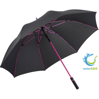 FARE® Style Automatic Golf Umbrella with Coloured Details with Your Logo, black-magenta – product photo