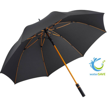 FARE® Style Automatic Golf Umbrella with Coloured Details with Your Logo, black-orange – product photo