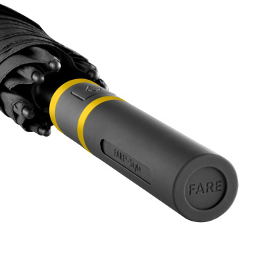 FARE® Style Automatic Golf Umbrella with Coloured Details with Your Logo, black-yellow – detail view 7