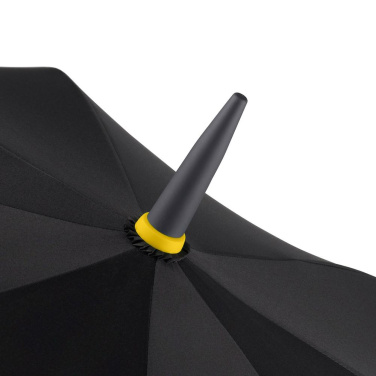 FARE® Style Automatic Golf Umbrella with Coloured Details with Your Logo, black-yellow – detail view 9
