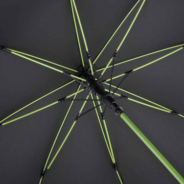 FARE® Style Automatic Golf Umbrella with Coloured Details with Your Logo, black-lime – detail view 8