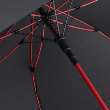FARE® Style Automatic Golf Umbrella with Coloured Details with Your Logo, black-red – detail view 7