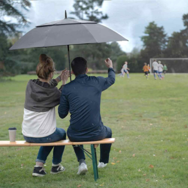 FARE® Doubleface XL Vent Two-Colour Vented Golf Umbrella with Your Logo, grey (waterSAVE®)/black – detail view 6