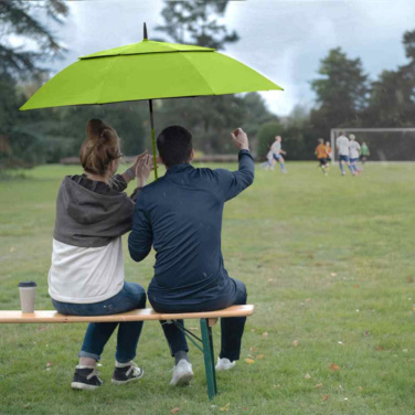 FARE® Doubleface XL Vent Two-Colour Vented Golf Umbrella with Your Logo, lime (waterSAVE®)/black – detail view 8