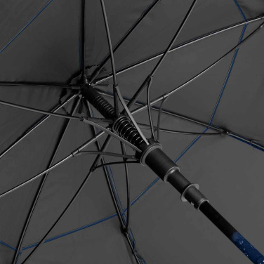 FARE® Doubleface XL Vent Two-Colour Vented Golf Umbrella with Your Logo, navy (waterSAVE®)/black – detail view 8