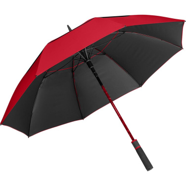FARE® Doubleface XL Vent Two-Colour Vented Golf Umbrella with Your Logo, red (waterSAVE®)/black – detail view 8