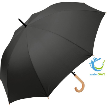 FARE ÖkoBrella Automatic Golf Umbrella with Recycled PET Cover 122 cm with Your Logo, black (waterSAVE®) – product photo