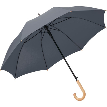 FARE ÖkoBrella Automatic Golf Umbrella with Recycled PET Cover 122 cm with Your Logo, grey (waterSAVE®) – detail view 2