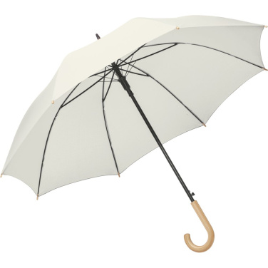 FARE ÖkoBrella Automatic Golf Umbrella with Recycled PET Cover 122 cm with Your Logo, natural white (waterSAVE®) – detail view 2