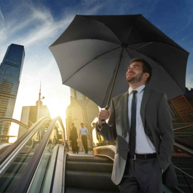 FARE® Carbon UltraLight Ultra-Light Golf Umbrella with UV Protection with Your Logo, black – detail view 2