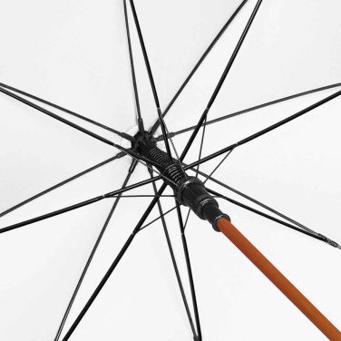FARE Automatic Umbrella with Wooden Shaft with Your Logo, white – detail view 4