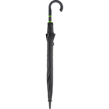FARE® Style Midsize Automatic Umbrella with Coloured Details with Your Logo, black-lime – detail view 3