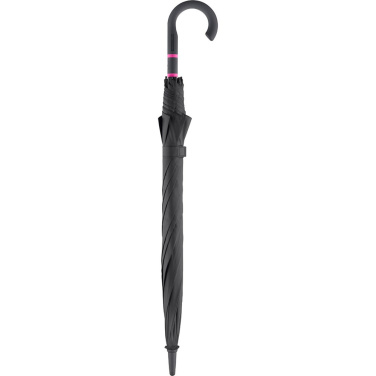 FARE® Style Midsize Automatic Umbrella with Coloured Details with Your Logo, black-magenta – detail view 10
