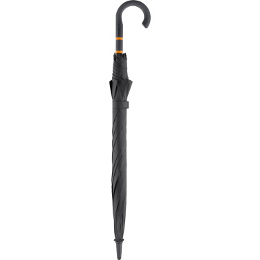 FARE® Style Midsize Automatic Umbrella with Coloured Details with Your Logo, black-orange – detail view 3