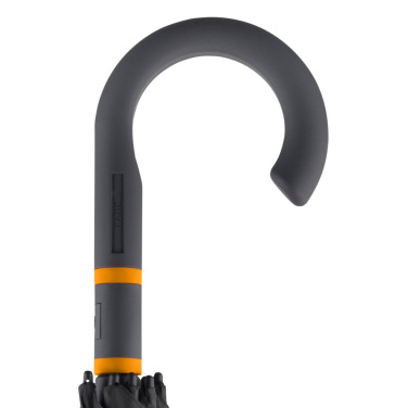 FARE® Style Midsize Automatic Umbrella with Coloured Details with Your Logo, black-orange – detail view 4