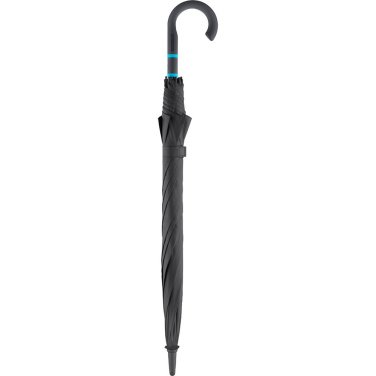 FARE® Style Midsize Automatic Umbrella with Coloured Details with Your Logo, black-petrol – detail view 10