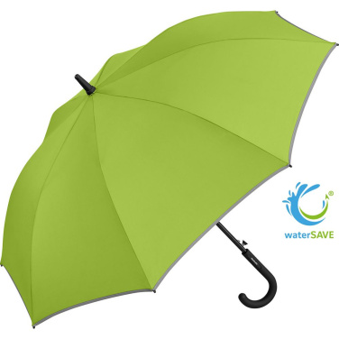 FARE® Windmatic® Midsize Automatic Umbrella with Reflective Piping with Your Logo, lime (waterSAVE®) – product photo