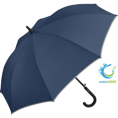FARE® Windmatic® Midsize Automatic Umbrella with Reflective Piping with Your Logo, navy (waterSAVE®) – product photo