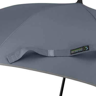 FARE® Windmatic® Midsize Automatic Umbrella with Reflective Piping with Your Logo, grey (waterSAVE®) – detail view 9