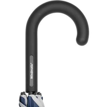 FARE® Windmatic® Midsize Automatic Umbrella with Reflective Piping with Your Logo, navy (waterSAVE®) – detail view 6