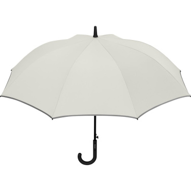 FARE® Windmatic® Midsize Automatic Umbrella with Reflective Piping with Your Logo, natural white (waterSAVE®) – detail view 10