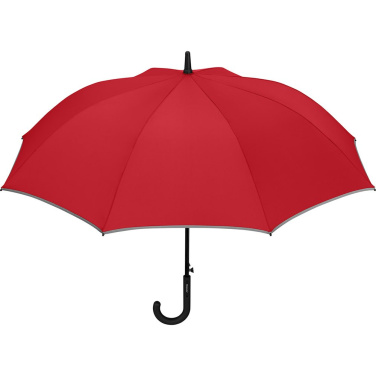 FARE® Windmatic® Midsize Automatic Umbrella with Reflective Piping with Your Logo, red (waterSAVE®) – detail view 10