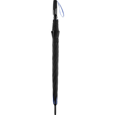 FARE® Seam Midsize Automatic Umbrella with Coloured Seams with Your Logo, black-euroblue – detail view 8