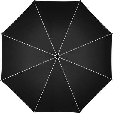 FARE® Seam Midsize Automatic Umbrella with Coloured Seams with Your Logo, black-light grey – detail view 2