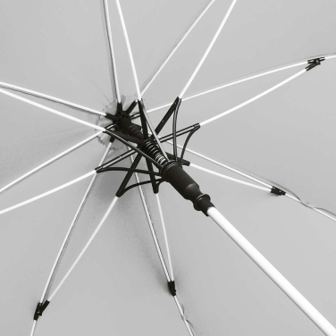 FARE® Whiteline Midsize Automatic Umbrella with White Details with Your Logo, light grey – detail view 2