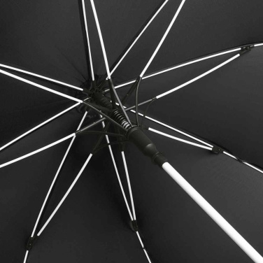 FARE® Whiteline Midsize Automatic Umbrella with White Details with Your Logo, black – detail view 2
