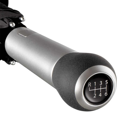 FARE® Gearshift Midsize Umbrella with Gear Stick Handle with Your Logo, black (waterSAVE®) – detail view 8