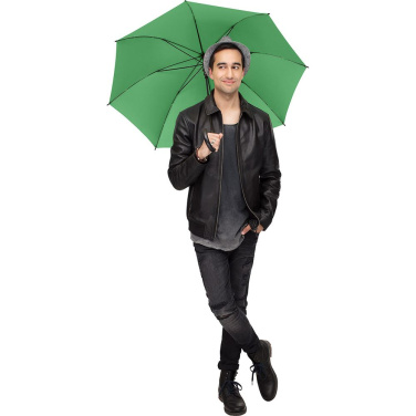 FARE Automatic Umbrella with Crook Handle 100 cm with Your Logo, light green – detail view 9