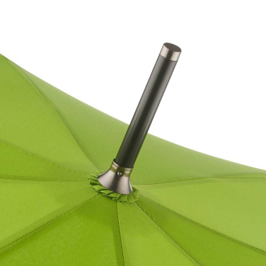 FARE ÖkoBrella Automatic Umbrella with Recycled PET Cover and Wooden Handle with Your Logo, lime (waterSAVE®) – detail view 5