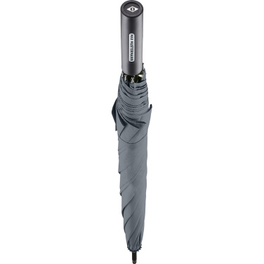 FARE Automatic Umbrella with Double Branding Area on Handle 105 cm with Your Logo, grey – detail view 4