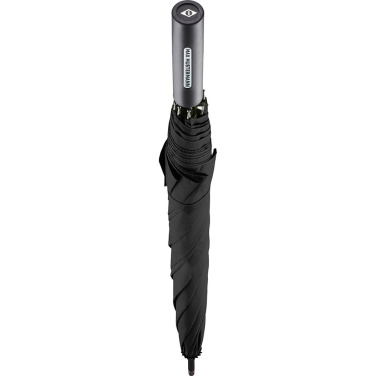 FARE Automatic Umbrella with Double Branding Area on Handle 105 cm with Your Logo, black – detail view 4