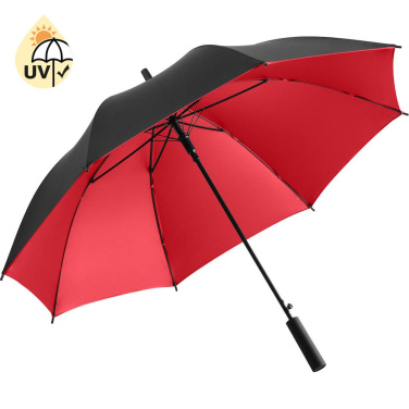 FARE® Doubleface Two-Colour Automatic Umbrella with Your Logo, black/red – product photo