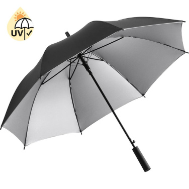 FARE® Doubleface Two-Colour Automatic Umbrella with Your Logo, black/silver – product photo