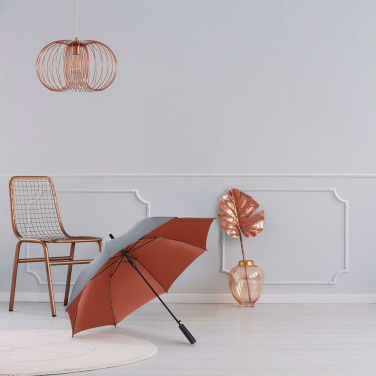 FARE® Doubleface Two-Colour Automatic Umbrella with Your Logo, grey/copper – detail view 4