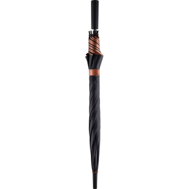 FARE® Doubleface Two-Colour Automatic Umbrella with Your Logo, grey/copper – detail view 5