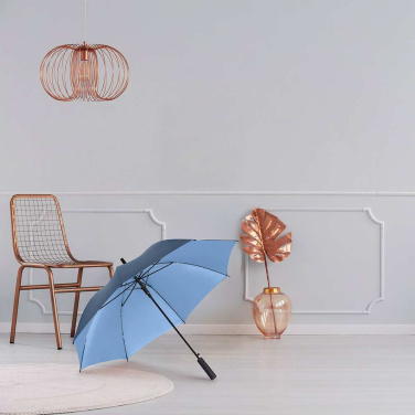 FARE® Doubleface Two-Colour Automatic Umbrella with Your Logo, navy/light blue – detail view 5