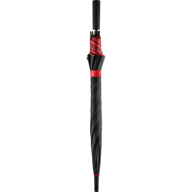 FARE® Doubleface Two-Colour Automatic Umbrella with Your Logo, black/red – detail view 6
