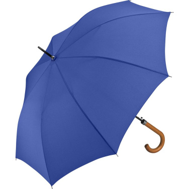 FARE Automatic Umbrella with Wooden Crook Handle with Your Logo, euroblue – product photo