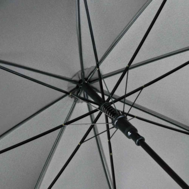 FARE Automatic Umbrella with Wooden Crook Handle with Your Logo, grey – detail view 2