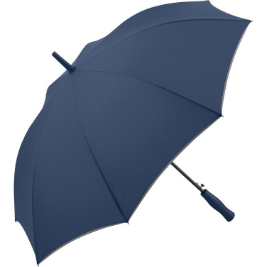 FARE® AC Automatic Umbrella with Reflective Piping and Fibreglass Shaft with Your Logo, navy – product photo